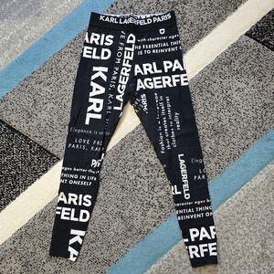 Karl Lagerfeld High Waist Graphic Leggings, XXS, EUC